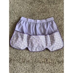 Vtg Reversible Half Apron‎ Lilac Floral Hostess Apron 1950s byArtistic Creations